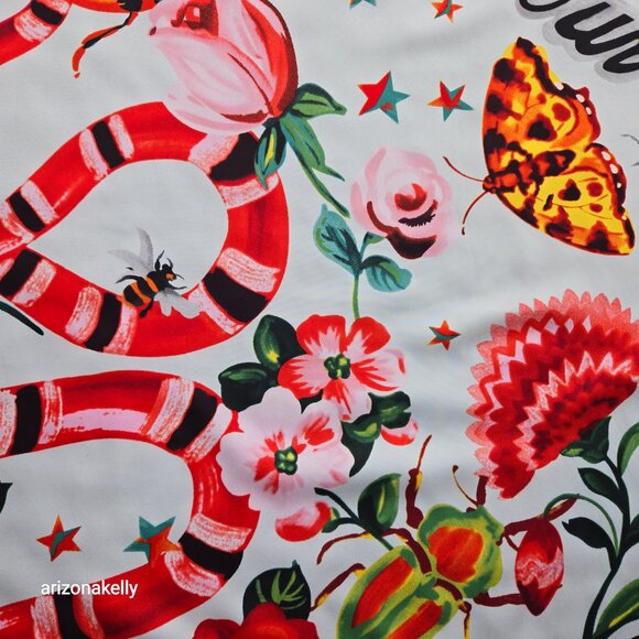 Gucci Silk Scarf Pink L'Aveugle Par Amour Garden Silk Scarf - Picture 6 of 12